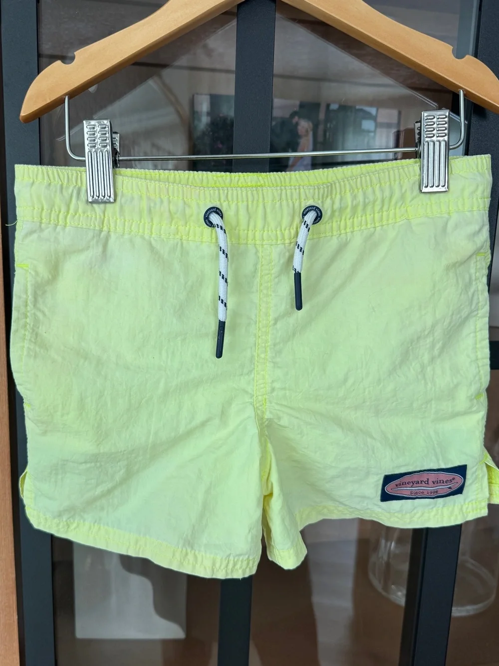 Vineyard Vines toddler boys island swim trunks key lime neon bright shorts